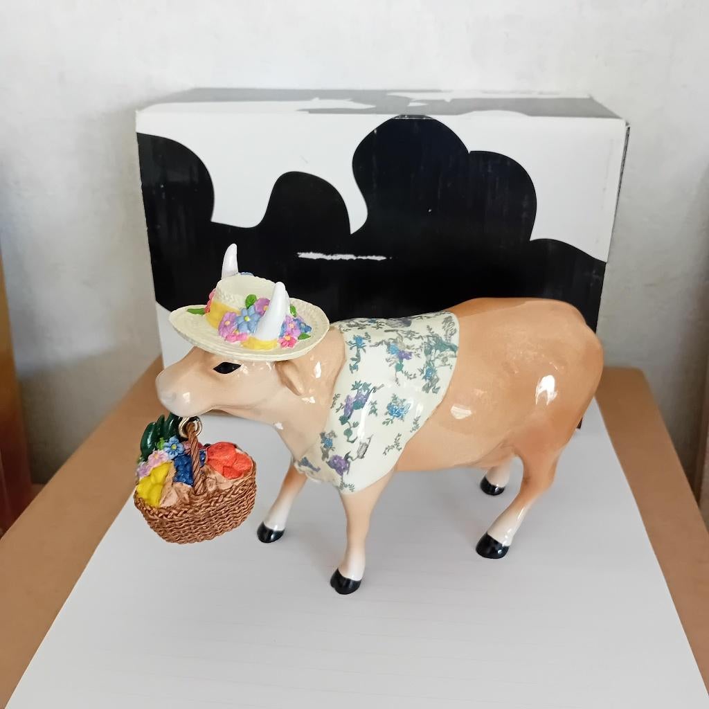 Figurine  de COW PARADE la vache va au marché, Enlèvement, Comme neuf, Animal
