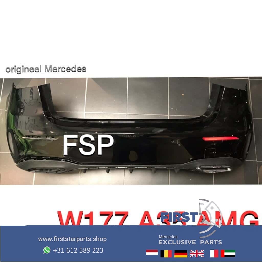 W177 A35 AMG Achterbumper Mercedes A Klasse 2019-2020 zwart, Arrière, Utilisé, -, -