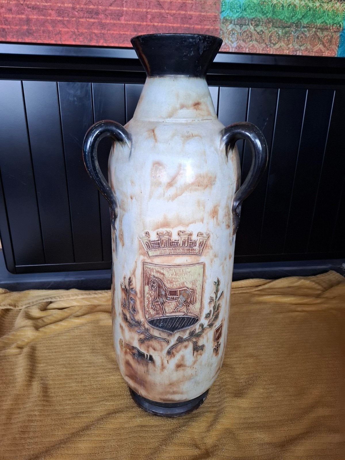Grès grand vase monumental de 66cm R.Guerin (Chevalerie), Antiquités & Art, Enlèvement