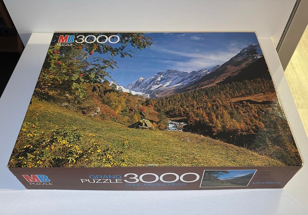 Puzzel Lötschental Zwitserland 3000 stukken, Ophalen of Verzenden, Meer dan 1500 stukjes, Zo goed als nieuw, Legpuzzel