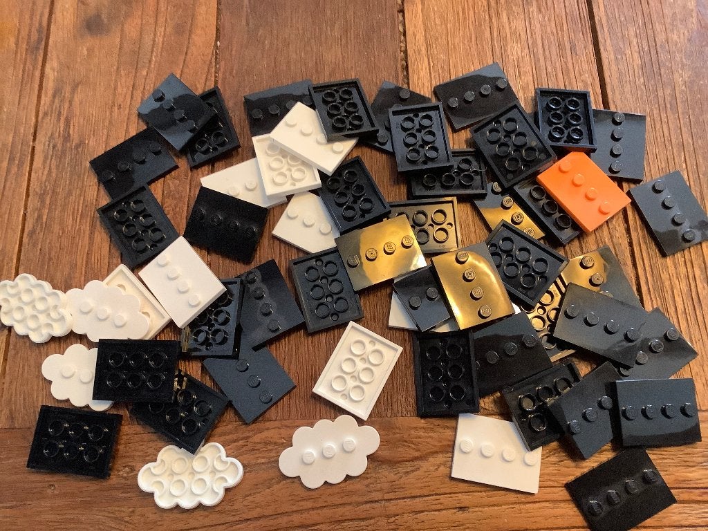 Lego plaatjes voor figuren 56 stuks / 162-80, Ophalen of Verzenden, Zo goed als nieuw, Losse stenen, Lego