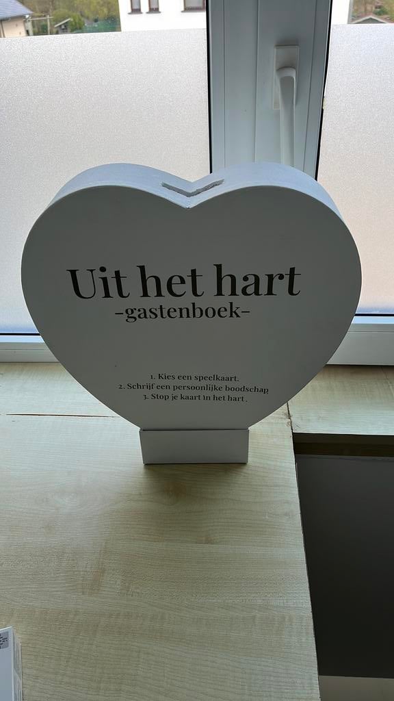 Gastenboek trouw in hartvorm, Ophalen, Zo goed als nieuw