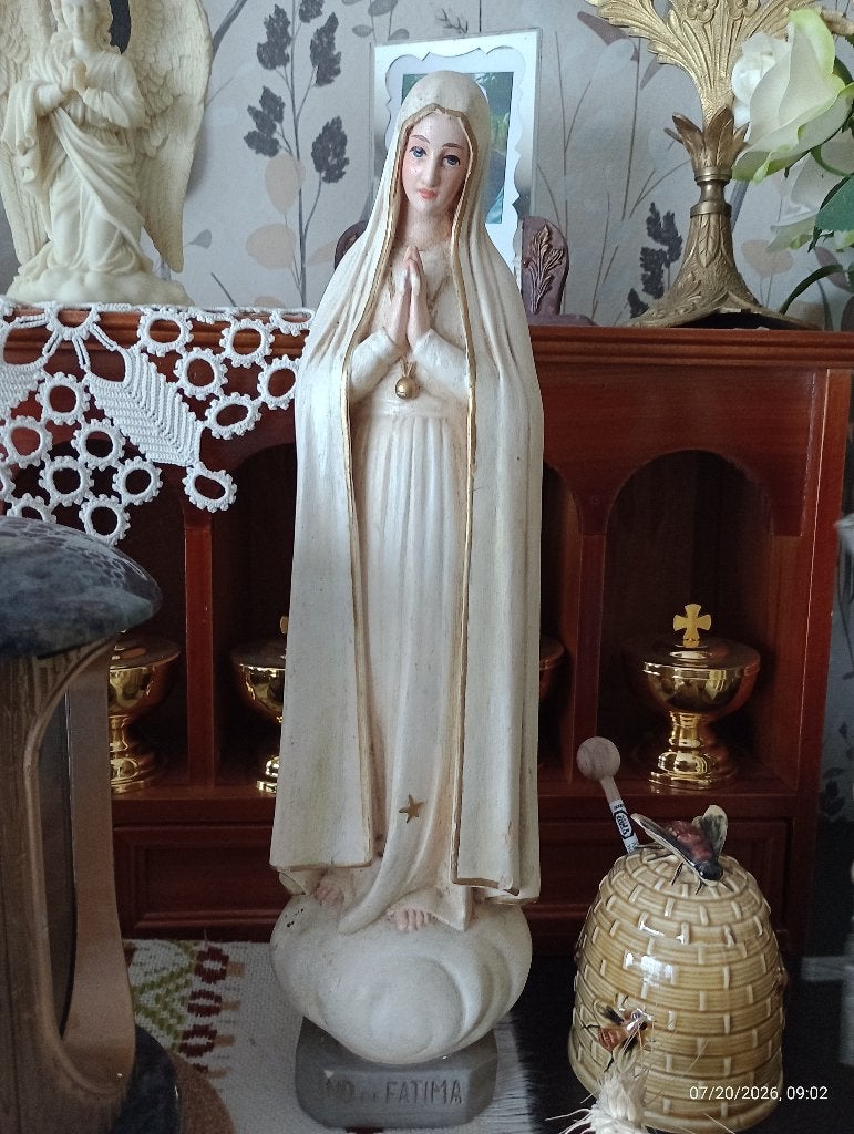 Standbeeld van Onze Lieve Vrouw van Fatima, Antiek en Kunst, Antiek | Religieuze voorwerpen, Ophalen of Verzenden