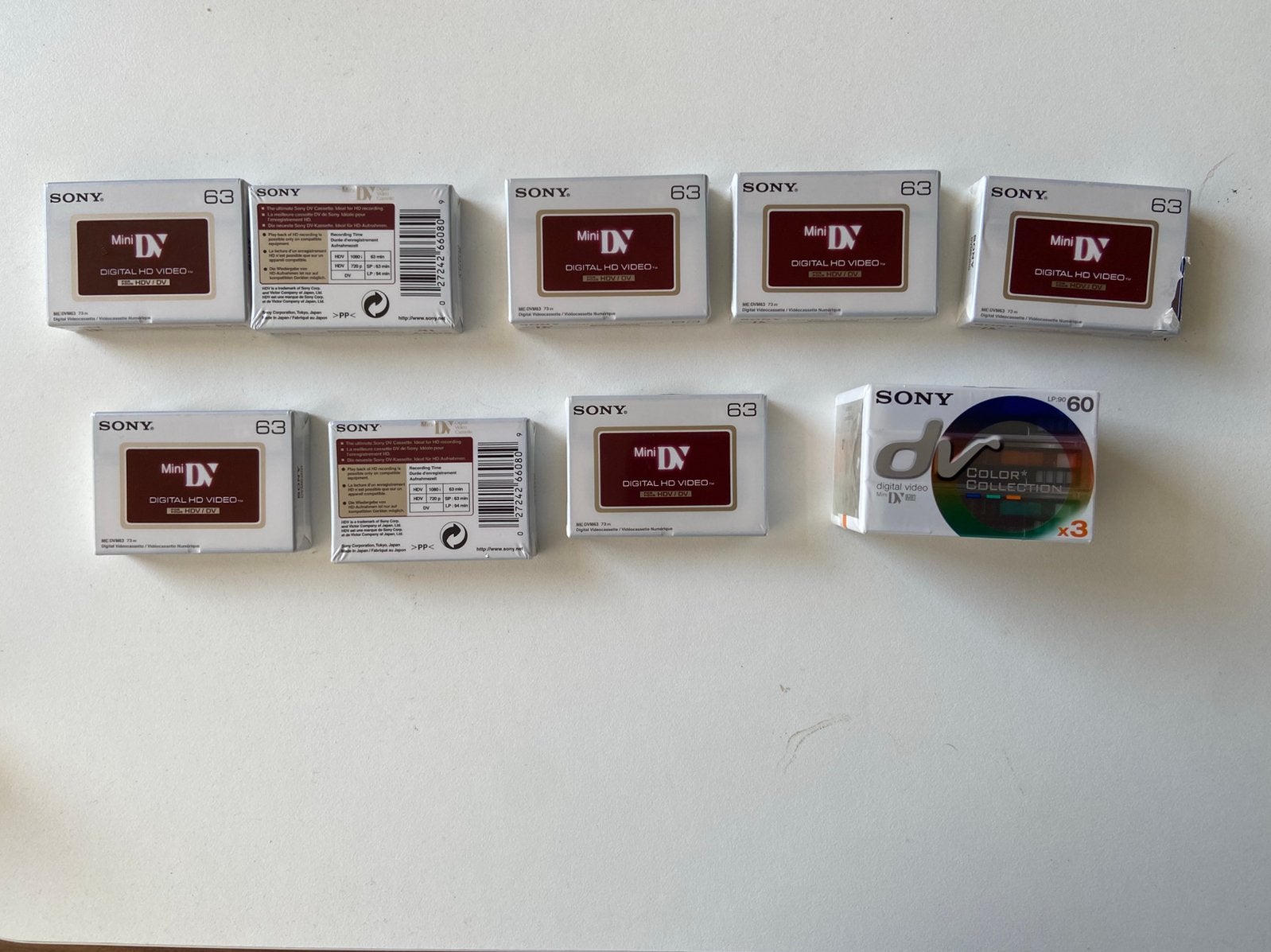 11x Sony Mini DV cassettes (nieuw en ongeopend), Nieuw, Ophalen of Verzenden, Band, Disc of Geheugen, Sony