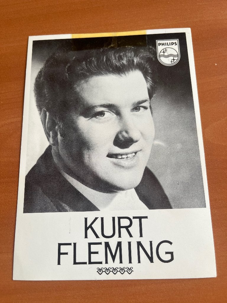 Gesigneerde foto operazanger Kurt Fleming-Philips, Collections, Musique, Artistes & Célébrités, Utilisé, Photo ou Carte, Signé