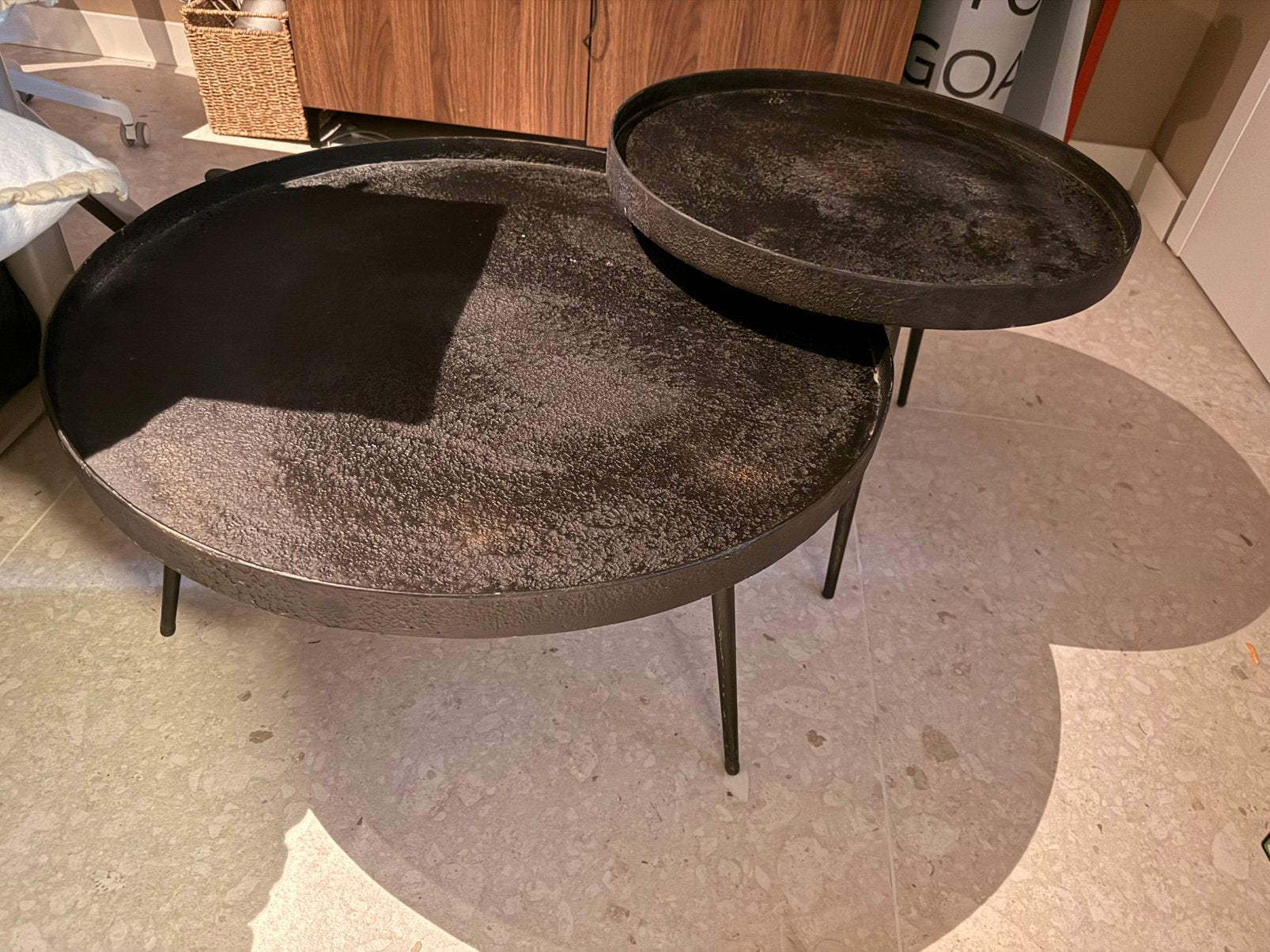 Salontafels set, Maison & Meubles, Tables | Tables de salon, Rond, 50 à 100 cm, Enlèvement, Utilisé