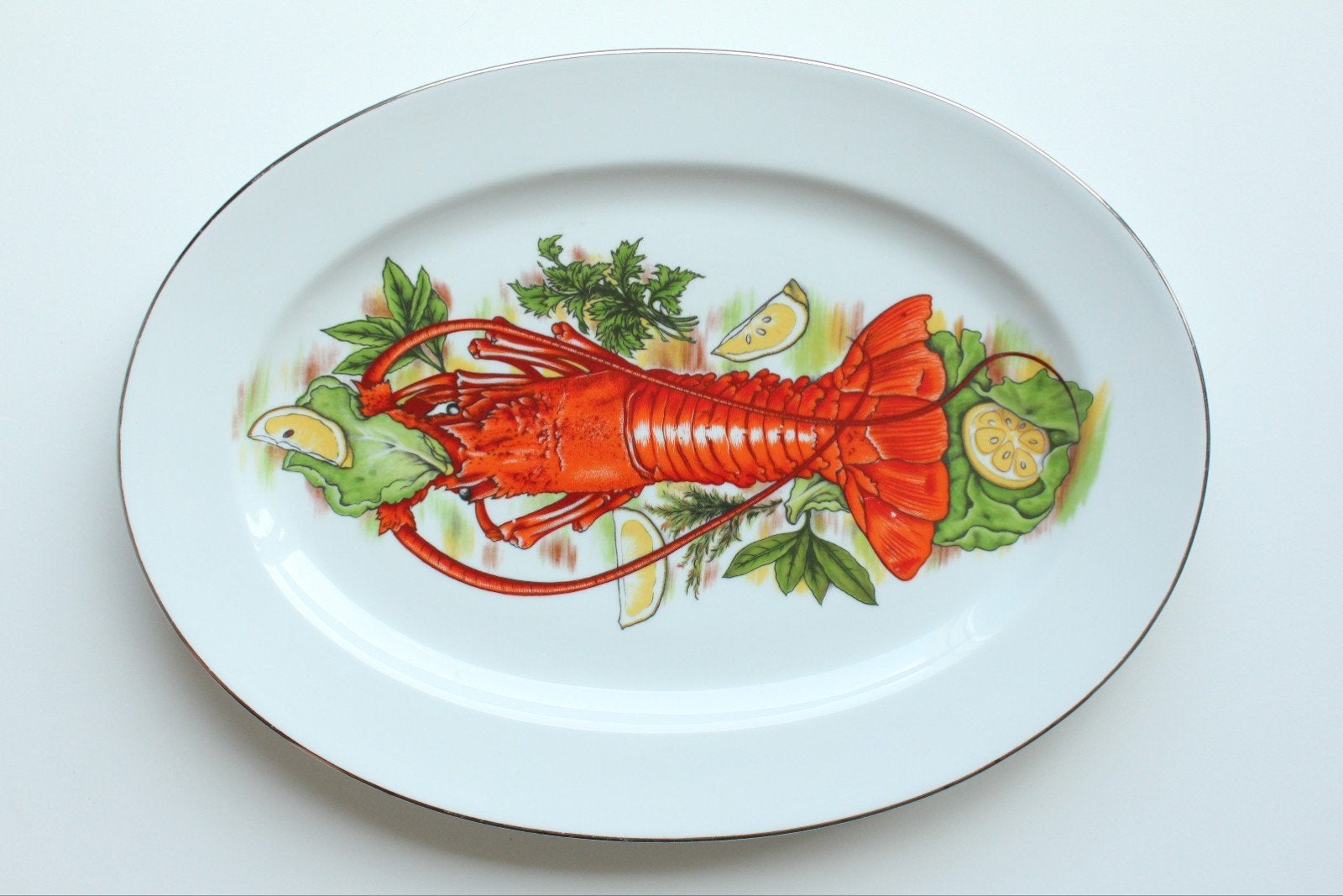 Plat à langouste vintage en porcelaine de Limoges, Enlèvement