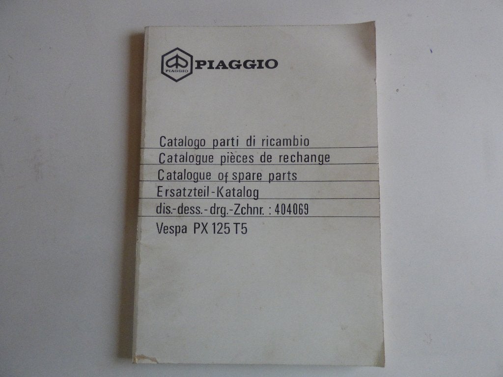PIAGGIO VESPA PX 125 T5 MODEL VNX5T ONDERDELENLIJST, Motoren, Ophalen of Verzenden