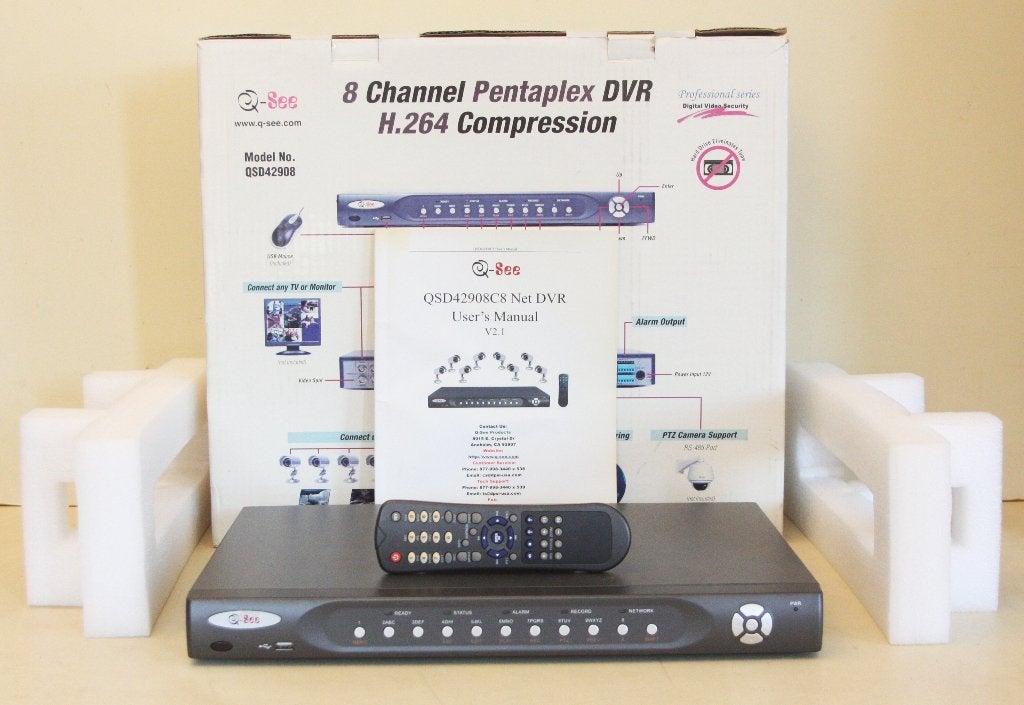 8 Channel Pentaplex DVR H.264 Digital Video Security, Computers en Software, Webcams, Ophalen of Verzenden, Zo goed als nieuw