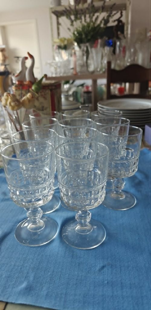 glazen voetglazen vintage BP 11 stuks nieuw, Collections, Verres & Petits Verres, Enlèvement ou Envoi, Comme neuf, Verres et Verres à shot
