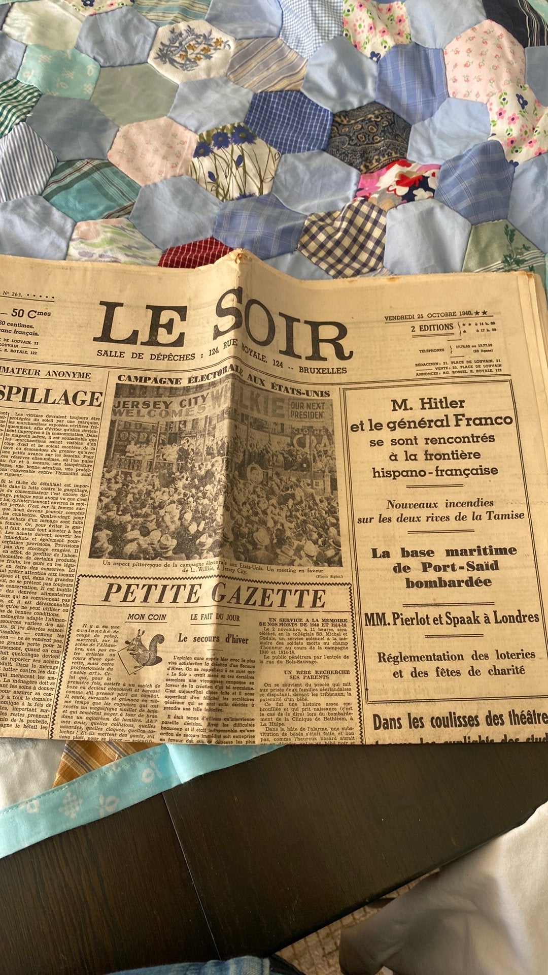 Le Soir  1940  oude krant, Collections, Revues, Journaux & Coupures, Enlèvement, Journal