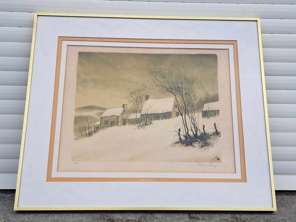 lithographie epreuve d artiste signe bernard charoy, Antiek en Kunst, Kunst | Litho's en Zeefdrukken, Ophalen of Verzenden, Lithografie