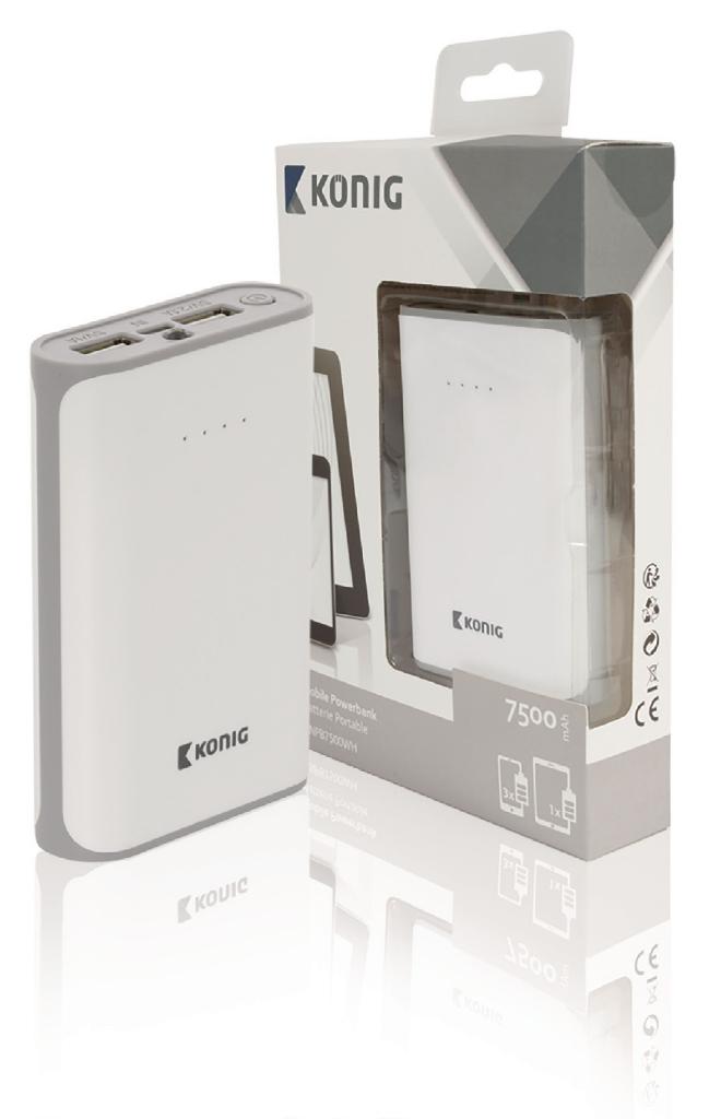König Powerbank 7500 mAh USB – Externe batterij – Nieuw, Ophalen of Verzenden, Nieuw, König