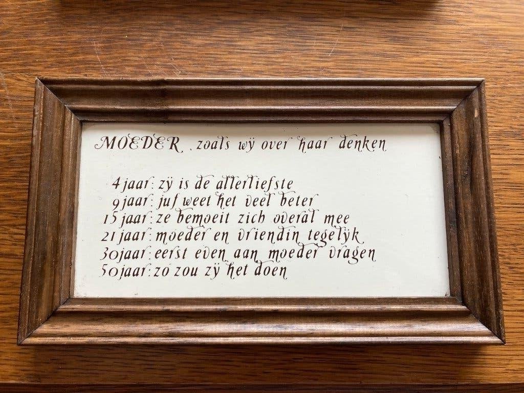 Mooie kadertjes VADER en MOEDER. Perfecte staat, Ingelijst, Tegeltje, Ophalen of Verzenden, Zo goed als nieuw