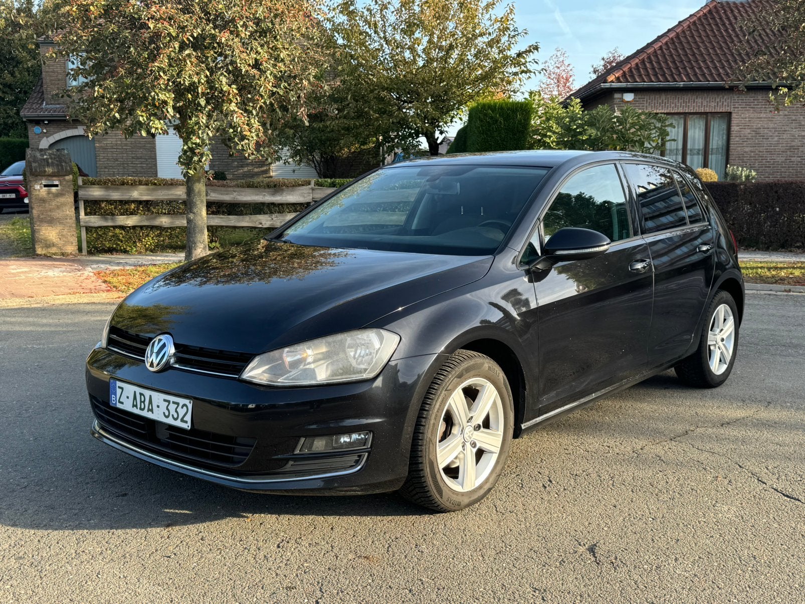 VW Golf 7, 1.6 TDI, 105 pk, GPS, airco, 196.000 km, 09.2013, Auto's, Voorwielaandrijving, Stof, Zwart, 4 cilinders