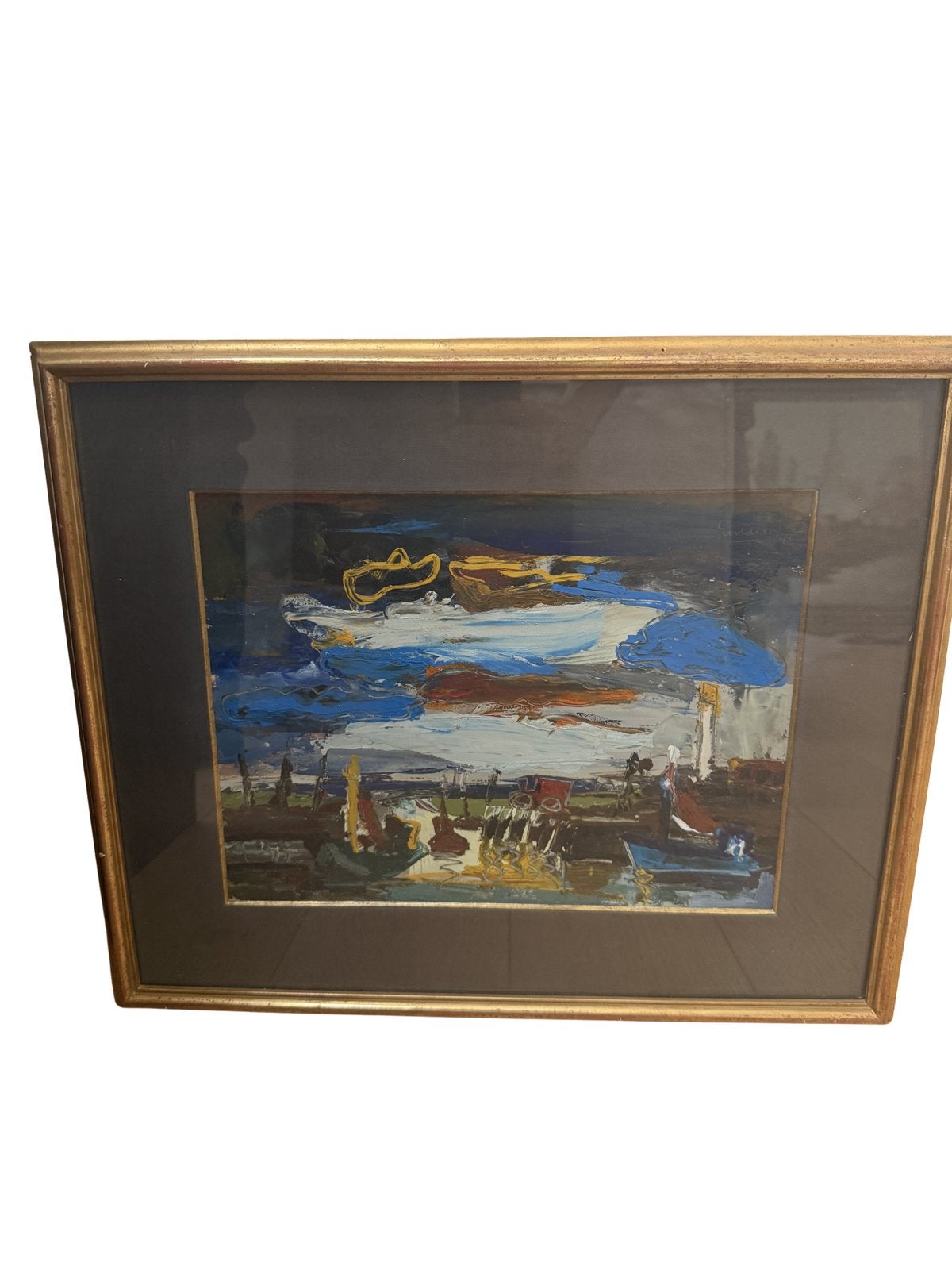 Jack Godderis (1916-1971) - Marine (1946), Antiek en Kunst, Kunst | Schilderijen | Modern, Overig onderwerp, Papier/karton, Ophalen of Verzenden