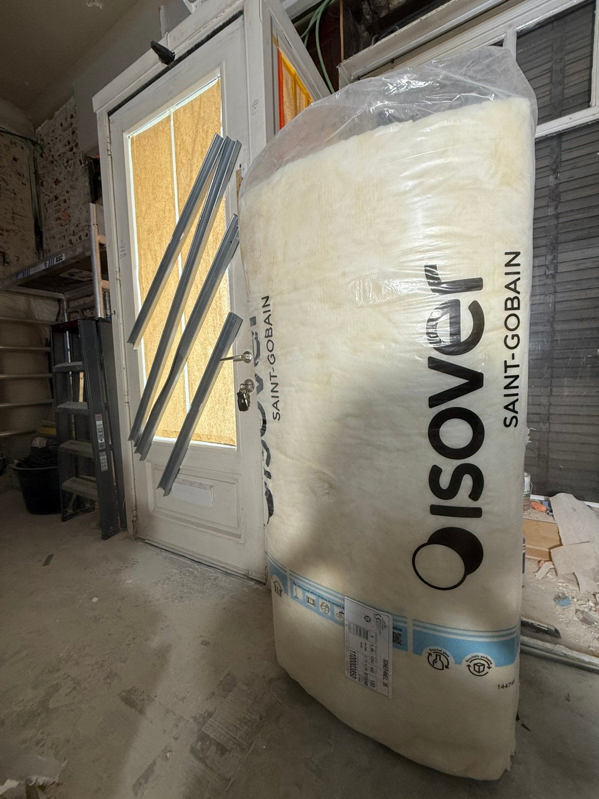 Isolant, 15 m² ou plus, Laine de verre, 8 à 12 cm, Comme neuf