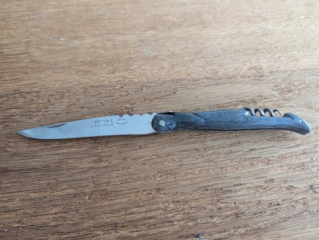 veritable laguiole zakmes zwart, Ophalen of Verzenden, Zo goed als nieuw