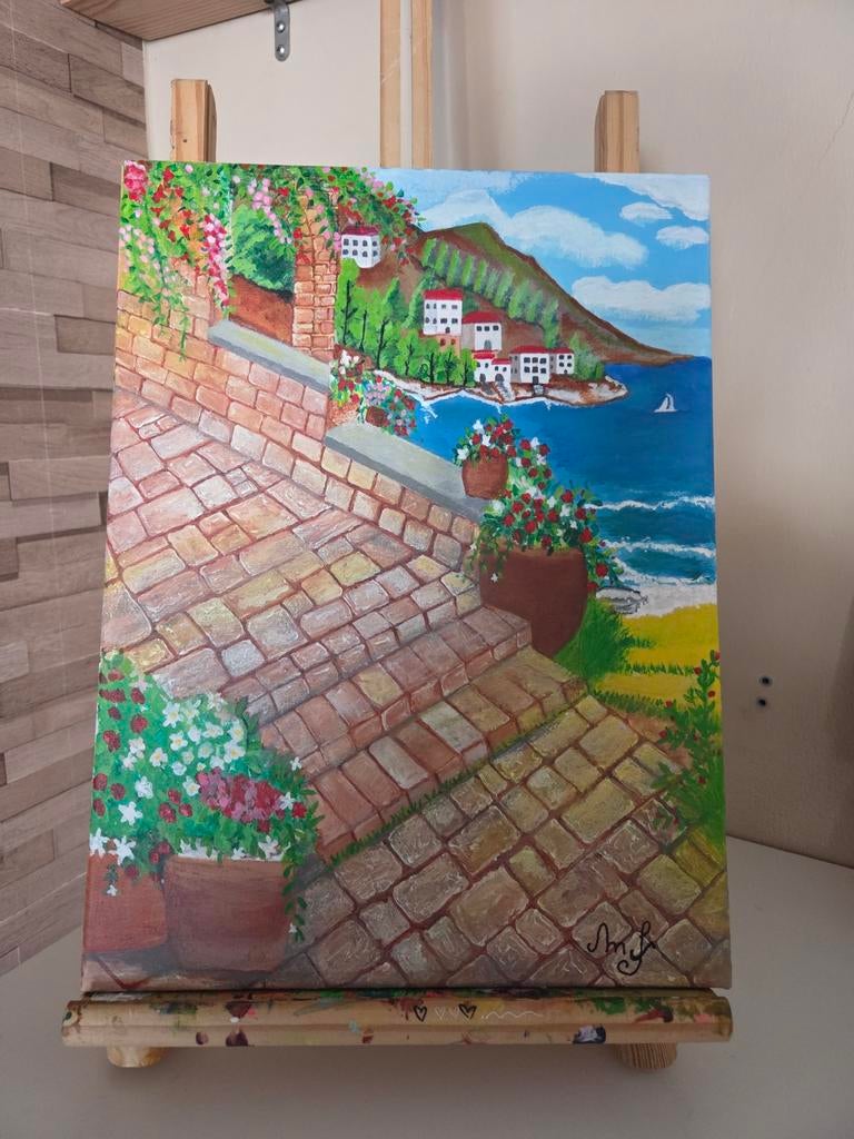 Italiaanse landschap, Antiek en Kunst, Ophalen