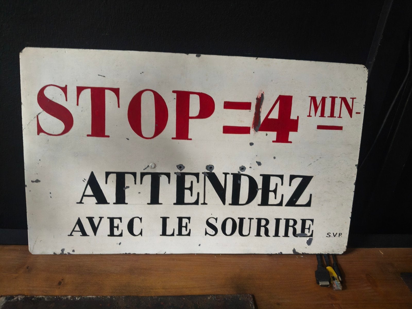 ancienne tôle peinte artisanal industrielle, Enlèvement ou Envoi