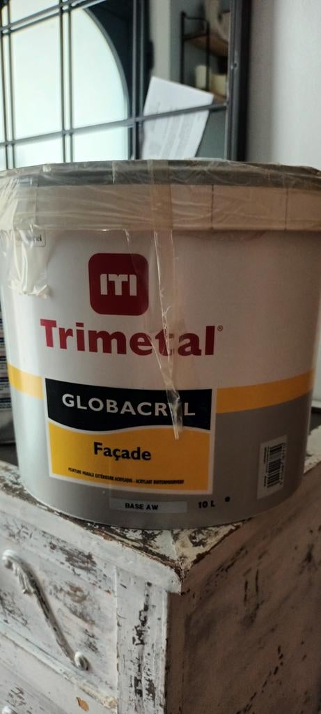 Trimetal globacryl facade 10L wit, Ophalen, Wit