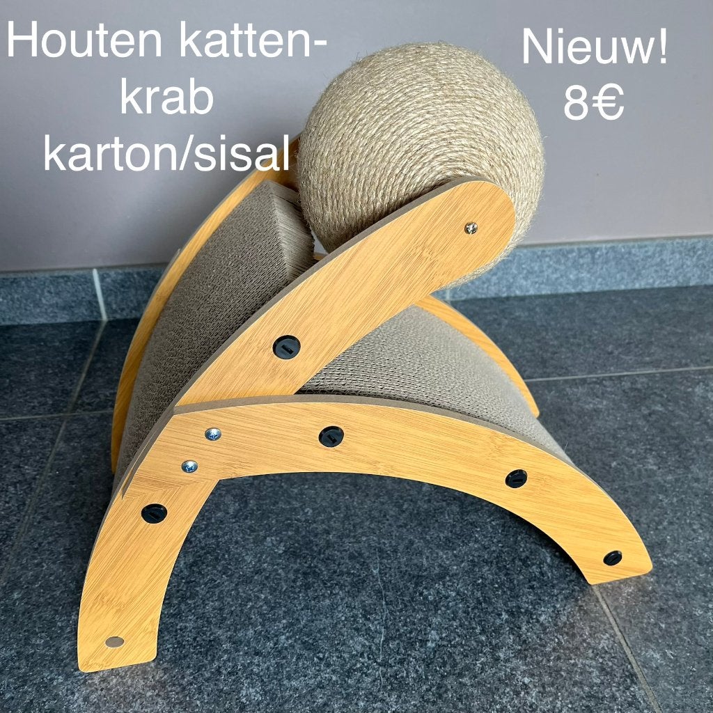 Houten kattenkrab / karton - nieuw!, Dieren en Toebehoren, Ophalen, Nieuw, Krabpaal
