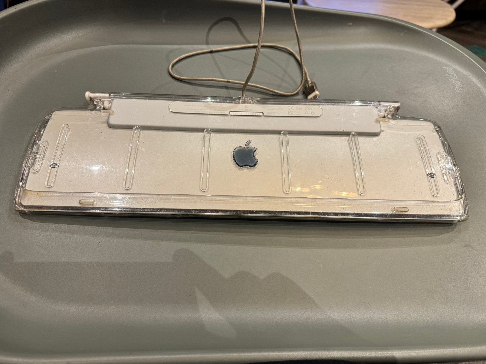 Vintage Apple Pro Keyboard M7803 transparant – USB – AZERTY, Computers en Software, Ophalen of Verzenden, Azerty, Gebruikt, Bedraad