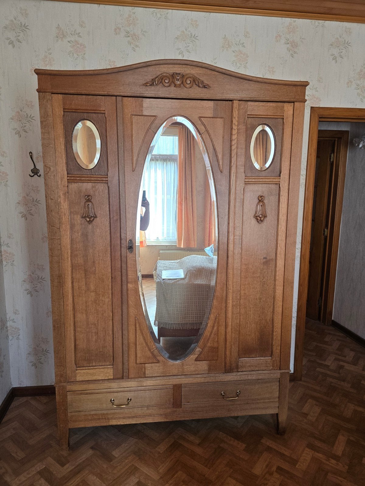 Armoire/Garde-robe en bois, Antiquités & Art, Enlèvement