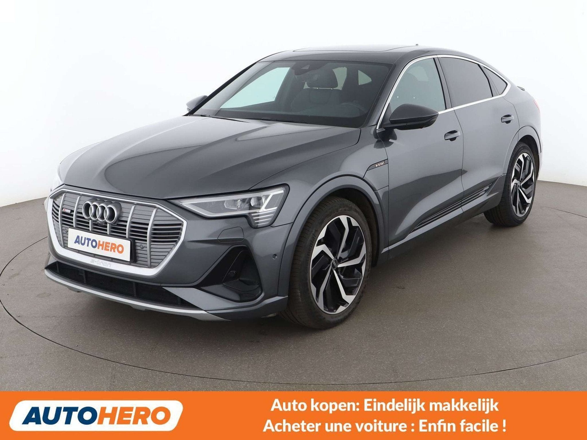 Audi e-tron 55 quattro S line (bj 2021, automaat), Auto's, Audi, Automaat, 4 deurs, Gebruikt, Elektrisch