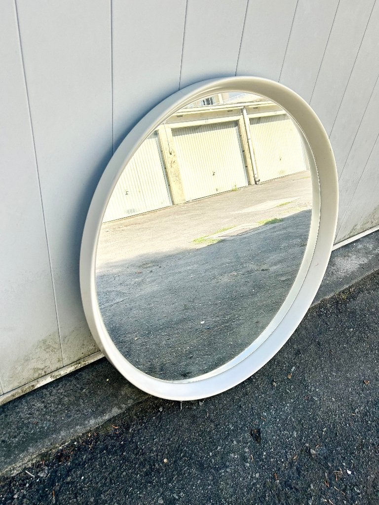 Miroir rond vintage 65 cm, Enlèvement, Rond, 50 à 100 cm, Moins de 100 cm