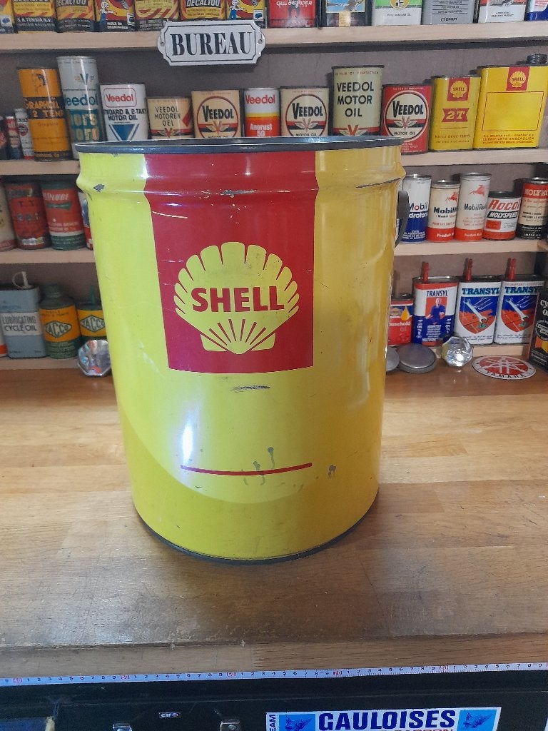 ancien bidon huile vide shell, Collections, Marques & Objets publicitaires, Utilisé, Autres types, Envoi