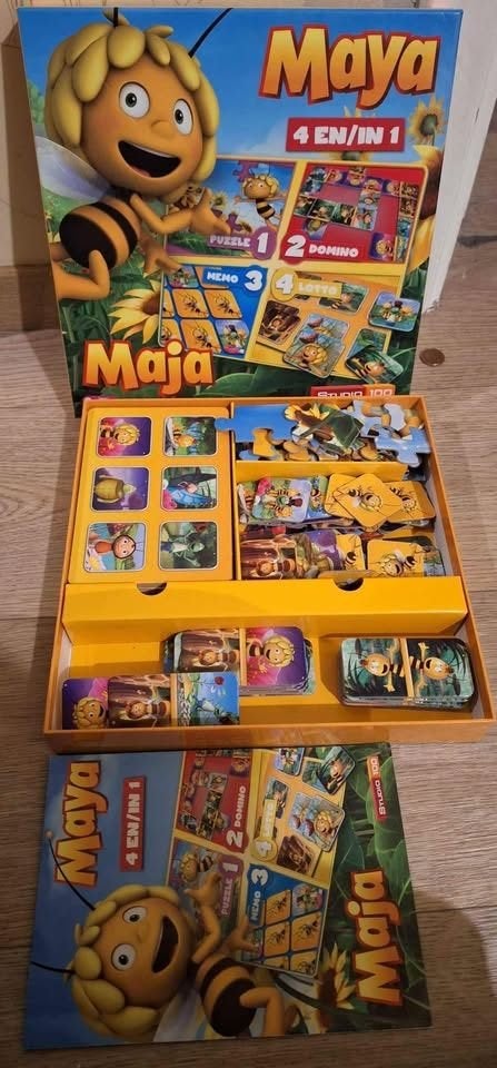 Maya « 4 jeux en 1 » - Jeu+jeu de double dés Maya (photo 5), 1 ou 2 joueurs, Enlèvement ou Envoi, Comme neuf, Studio 100
