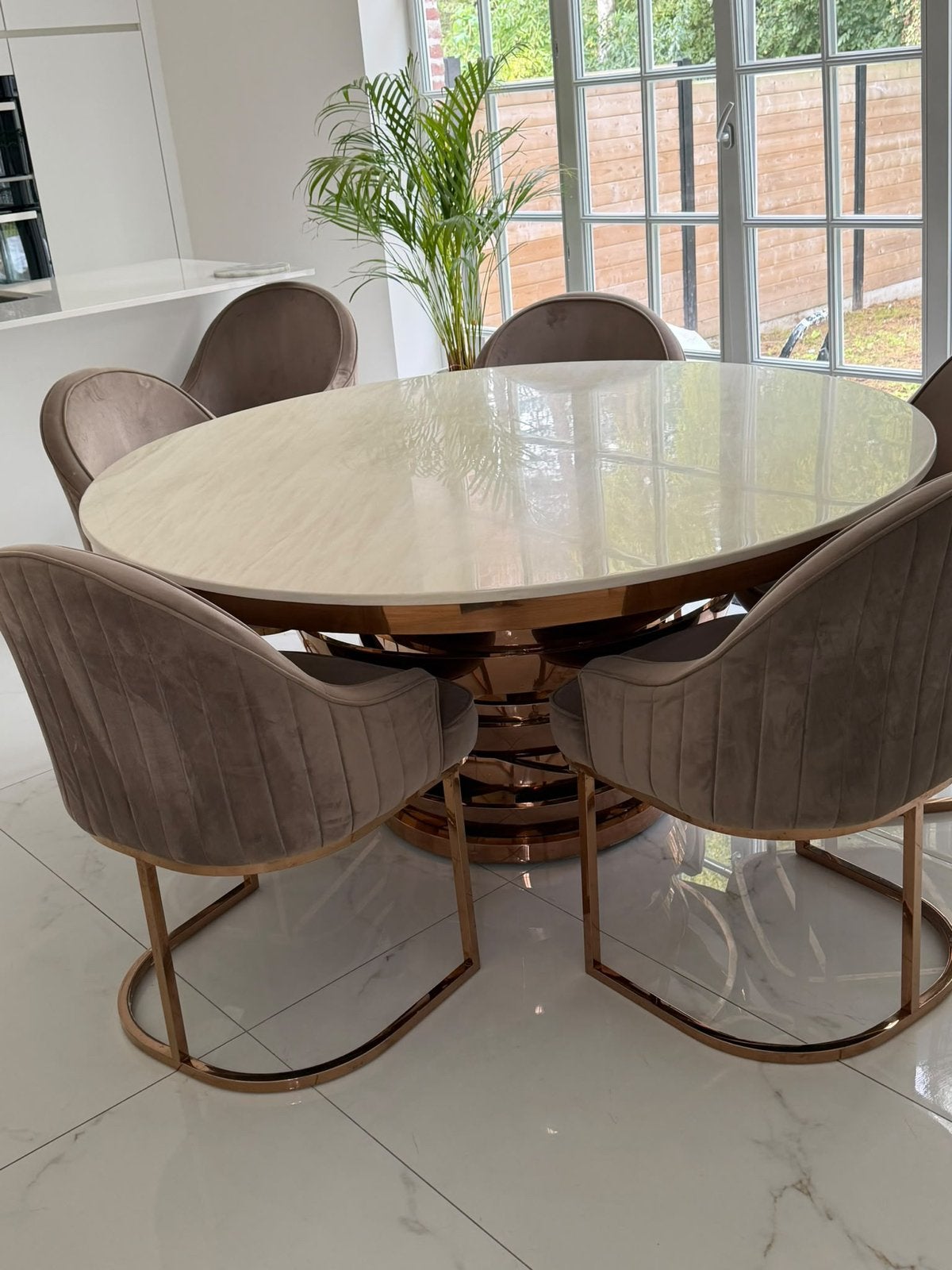 Table de salle à manger de luxe, Maison & Meubles, Enlèvement, Comme neuf