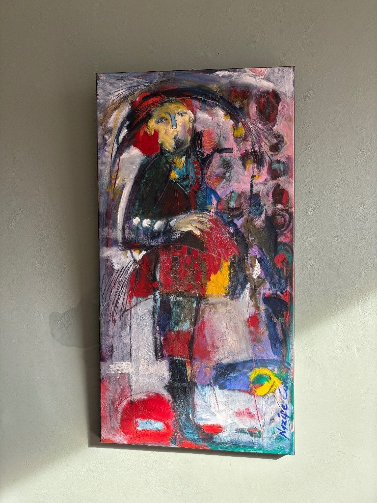 Peinture 100 cm x 52 cm, Antiquités & Art, Art | Peinture | Classique, Portrait ou Personnes, Enlèvement, Peint à la main, Toile