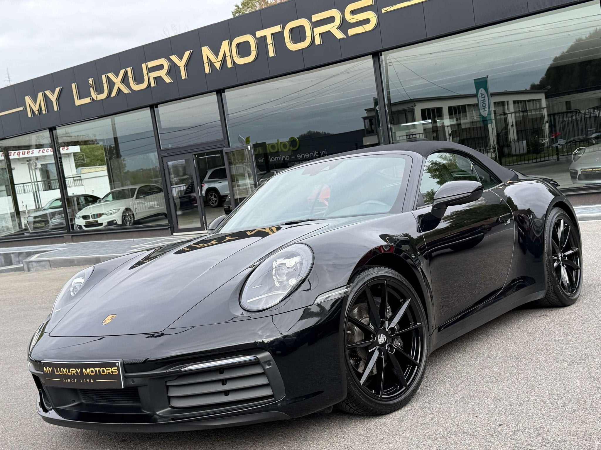 Porsche 992 Carrera 2 Cabriolet 3.0 Bi-Turbo Pdk 385 Cv Blac, Auto's, Automaat, 4 zetels, Achterwielaandrijving, Gebruikt