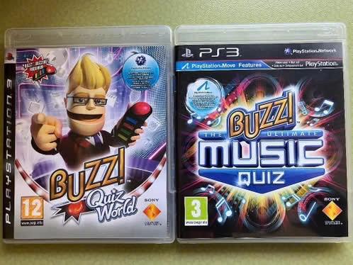 Ps3 Buzz Quiz world - Buzz music Quiz, Ophalen of Verzenden, Zo goed als nieuw