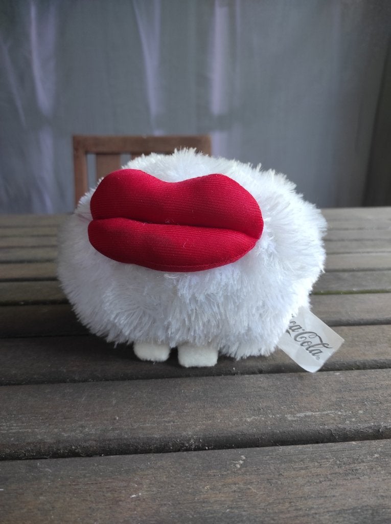 Coca cola plush teddy beer rode lippen knuffel, Ophalen, Gebruikt, Gebruiksvoorwerp