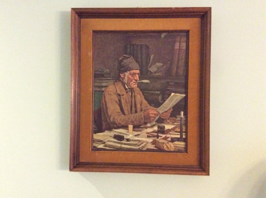 SCHILDERIJ " ALBERT ANKER " MONSIEUR LE SECRETAIRE COMMUNAL, Ophalen
