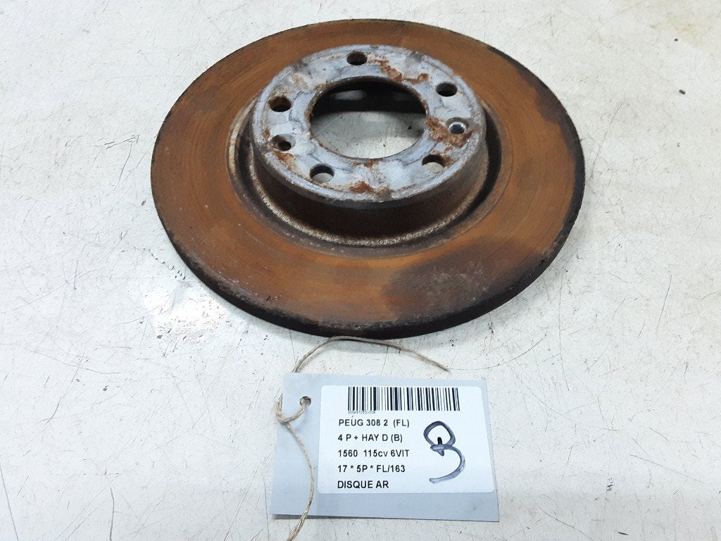 FREIN DISQUE ARRIÈRE Peugeot 308 (L3 / L8 / LB / LH / LP), Utilisé, Peugeot