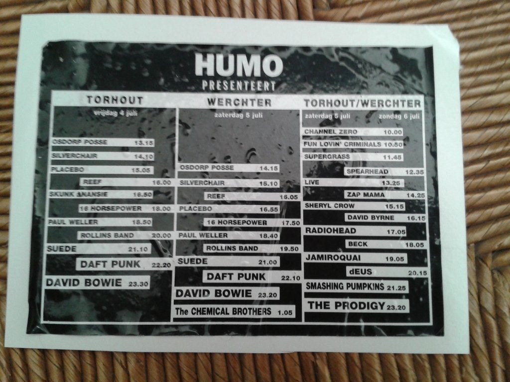 sticker en postzegel Torhout-Werchter, Ophalen of Verzenden