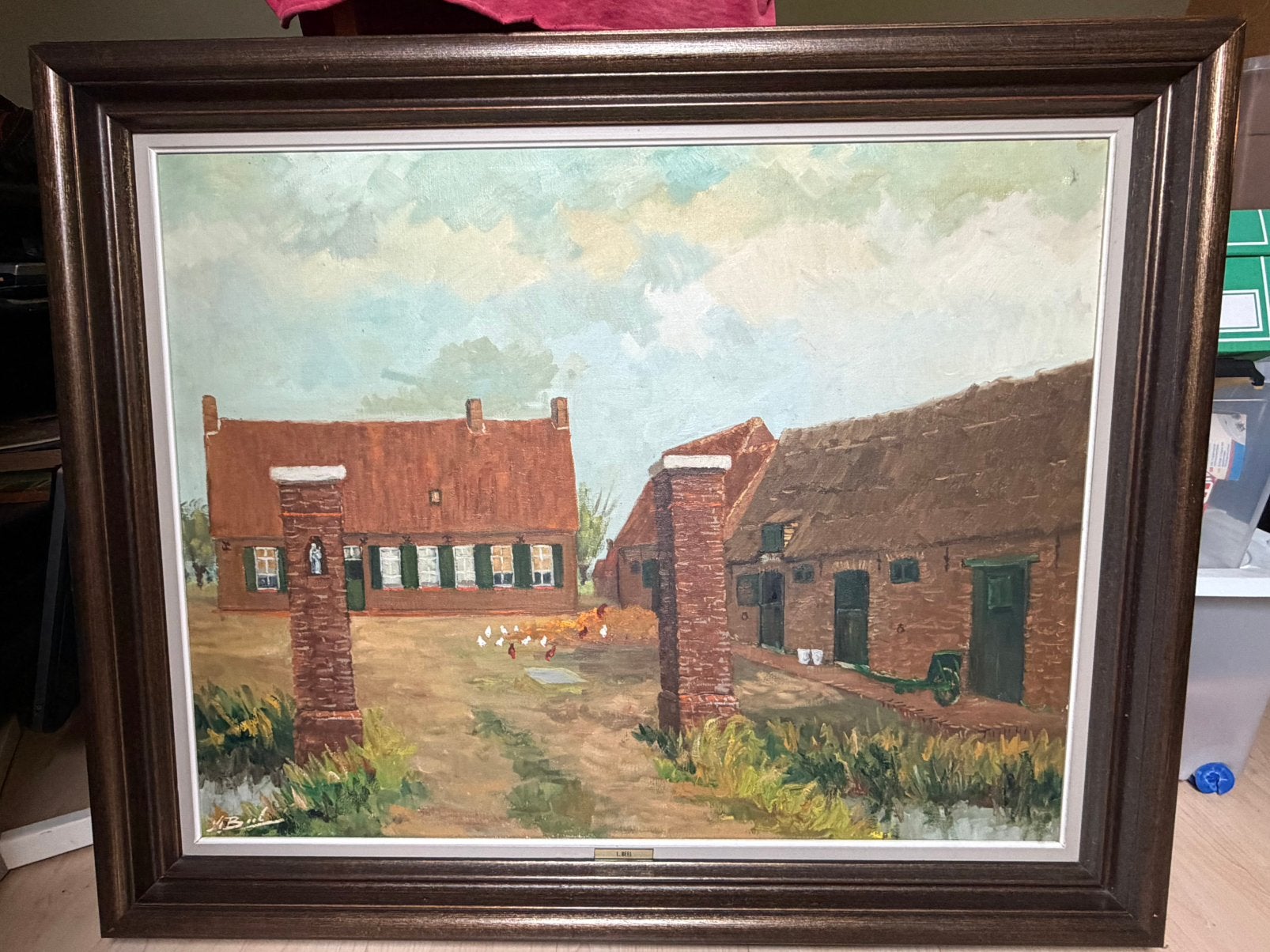 Schilderij van een landelijke hoeve, Ophalen