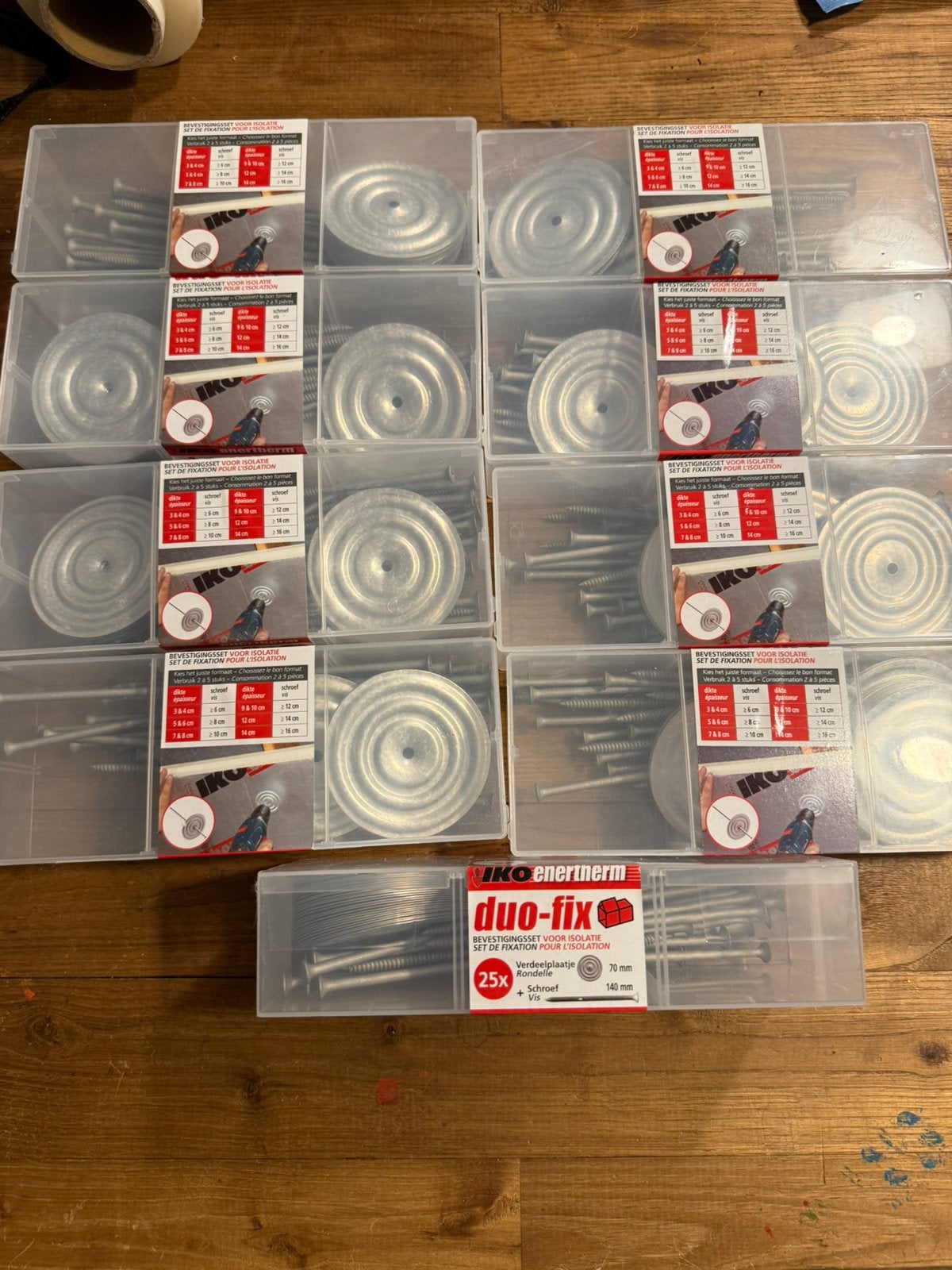 Nieuw 9xIKO Enertherm Duo-Fix Isolatie Bevestigingsset 140mm, Doe-het-zelf en Bouw, Overige materialen, Nieuw, Ophalen of Verzenden