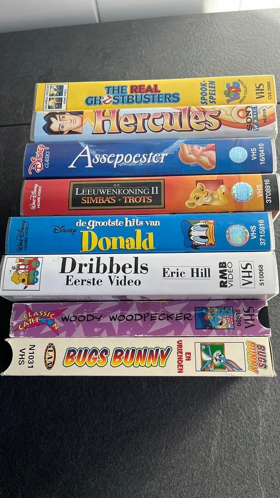Gratis 8 video’s voor  kinderen, Cd's en Dvd's, VHS | Kinderen en Jeugd, Ophalen, Zo goed als nieuw