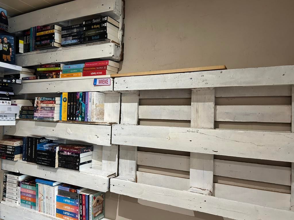 Gratis boekenkast van palleten, Enlèvement, Comme neuf