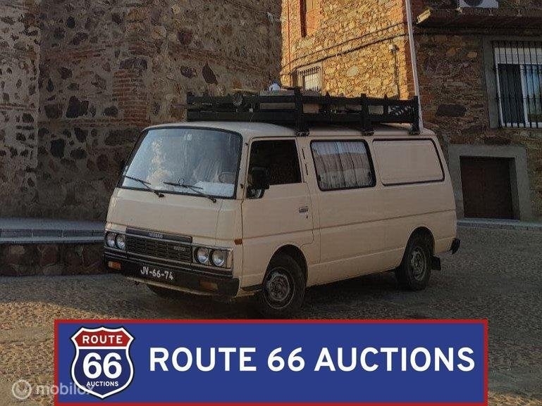 Nissan Urvan E23 | 1986 | Route 66 Auctions, Auto's, Zwart, Bedrijf, Handgeschakeld, Overige carrosserie