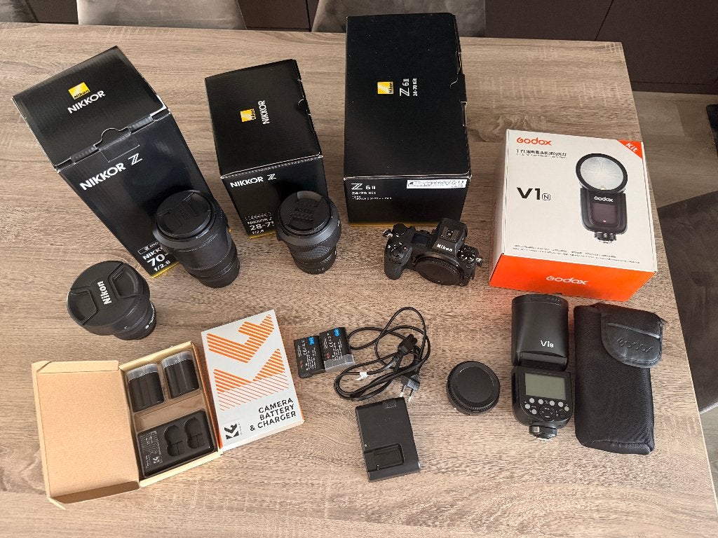 Nikon Z6II camera, volledige set-up (zie omschrijving), TV, Hi-fi & Vidéo, Appareils photo numériques, Utilisé, Appareil photo hybride