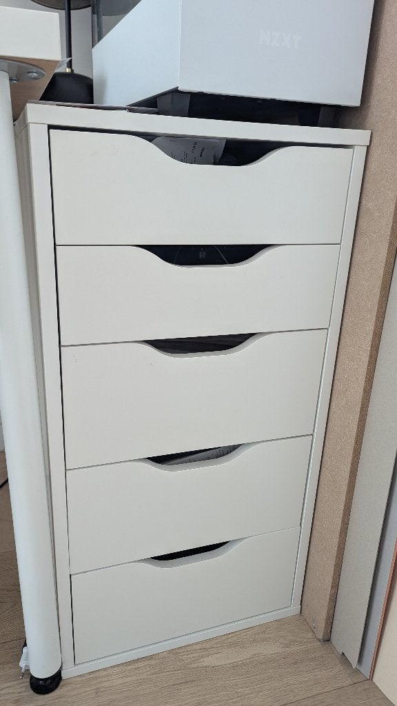 IKEA ALEX White Drawer Unit 36x58x70cm, Maison & Meubles, Bureaux, Comme neuf, Autres types, IKEA, Scandinave, Bois, Blanc, Avec tiroirs