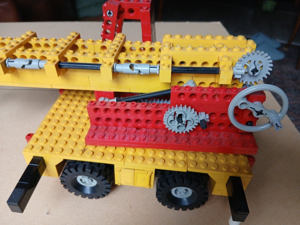 Lego technic vintage telescoopkraan 855, Kinderen en Baby's, Gebruikt, Lego, Ophalen of Verzenden, Technic