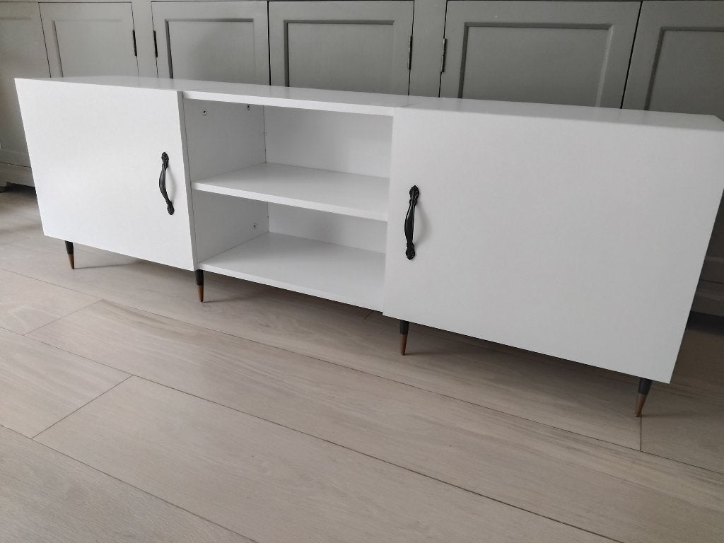 salontafel + TV meubel in witte kleur, Huis en Inrichting, Ophalen, Zo goed als nieuw