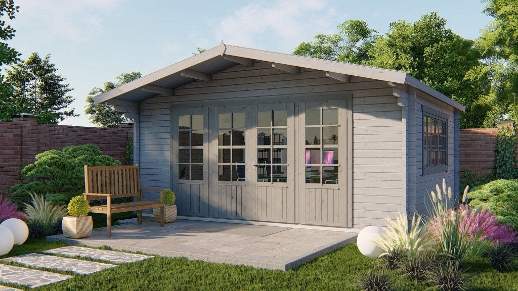 Cabane en rondins - Newcastle Garden House | 58 mm | épicéa, Envoi, Neuf
